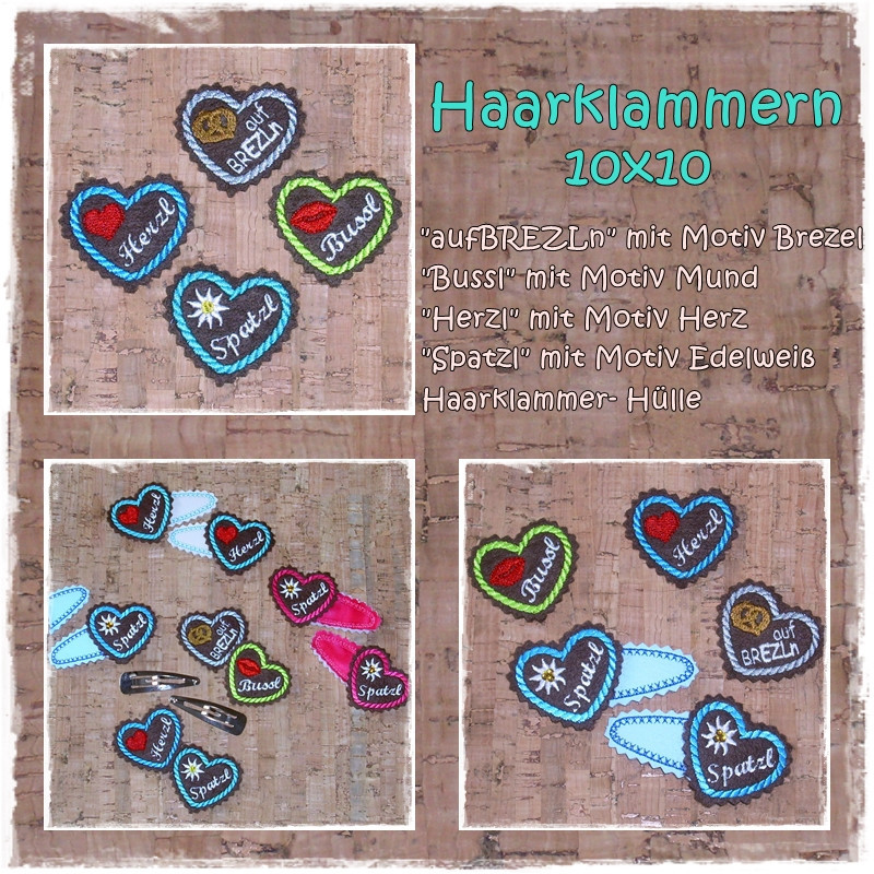 Stickdatei Wiesn- Herzerln 10x10