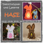 Stickdatei Laterne HASE 10x10, 13x18, 16x26, 18x30 und 20x20 im SET