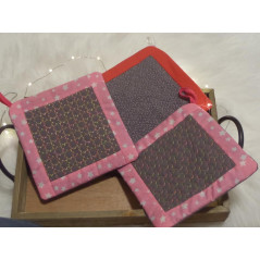Stickdatei ITH Topflappen mit Quiltmustern 18x18