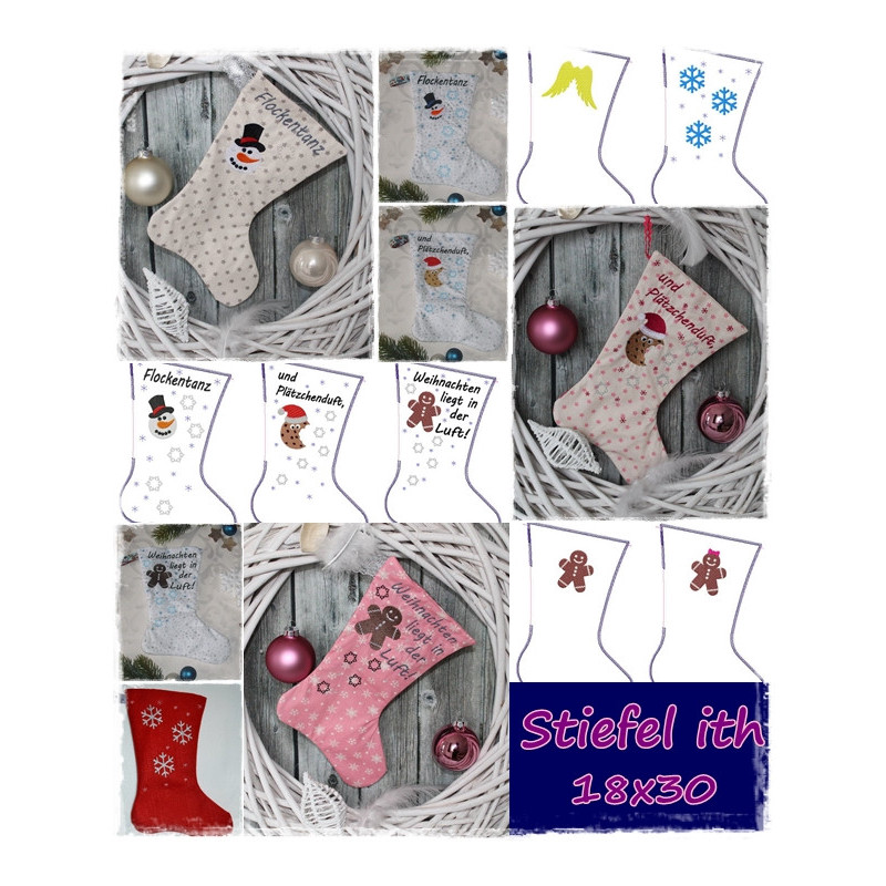 Stickdatei Stiefelchen ITH 18x30 Stickdatei Stiefelchen ITH 18x30