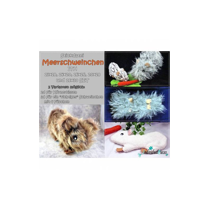Stickdatei Meerschweinchen ITH Set ab 13x18 Stickdatei Meerschweinchen ITH Set ab 13x18