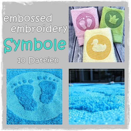 Symbole embossed 20x20