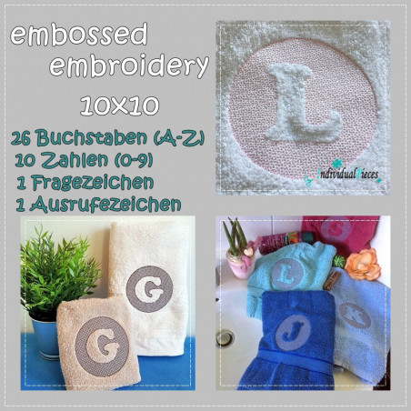 copy of Symbole embossed 20x20