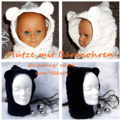 Häkelanleitung Schalmütze mit Ohren